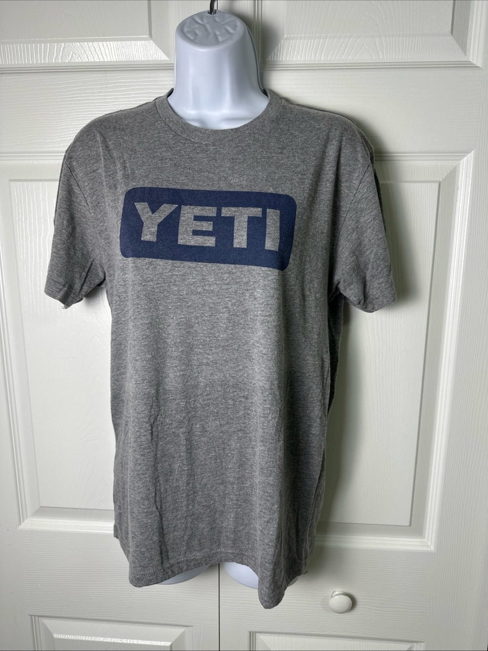 Yeti Gray Short-Sleeve Tee with Navy Logo